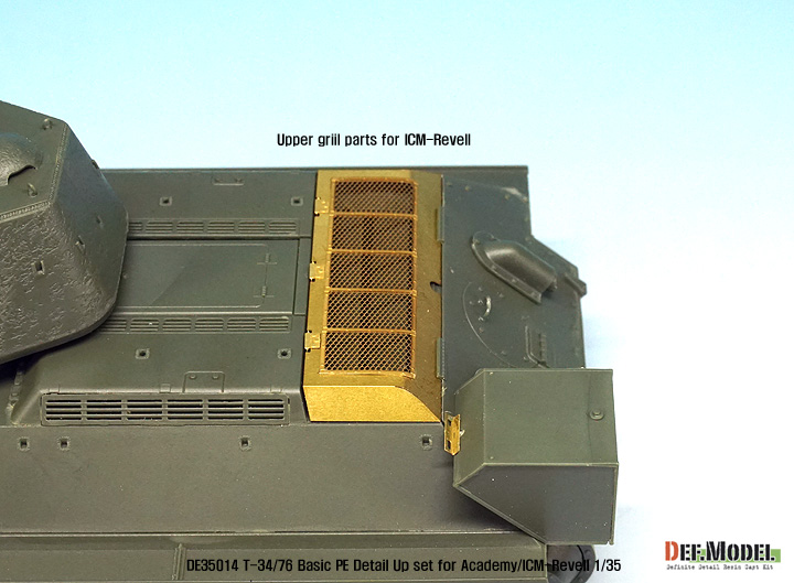 for 1/35 Acad, 1:35 DEF.MODEL DE35014 T-34/76 Mod.1943 Basic PE detail up set 